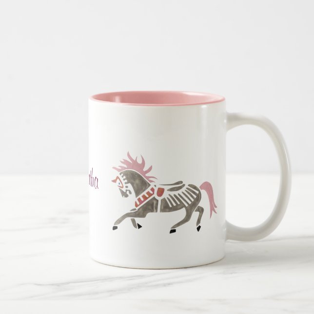 Carousel Dreams Two-Tone Coffee Mug (Right)