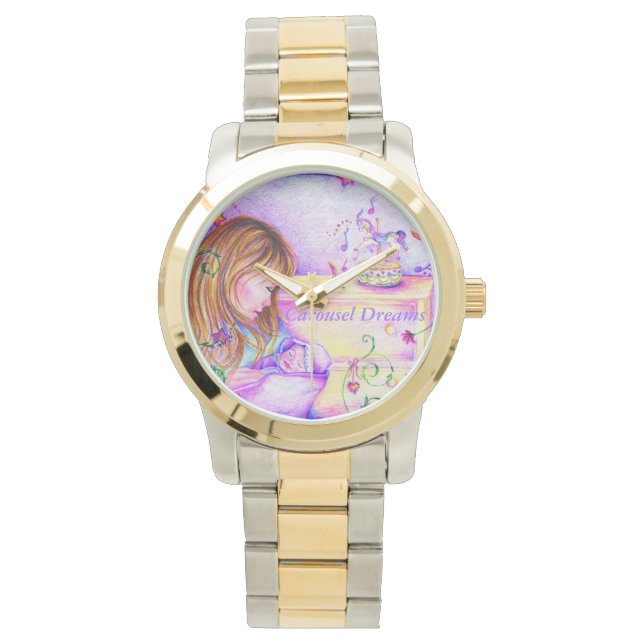 Carousel Dreams Two-Tone with Gold & Silver Watch (Front)
