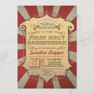 Carousel First Holly Communion Invitation