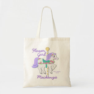 Carousel Flower Girl Tote Bag