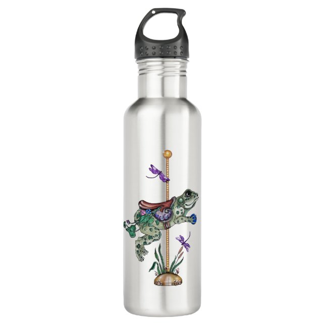 Carousel Frog 710 Ml Water Bottle (Front)