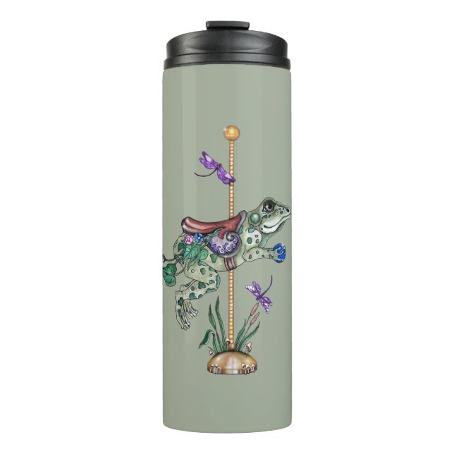 Carousel Frog Thermal Tumbler (Front)