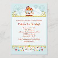 Carousel Fun Invitation