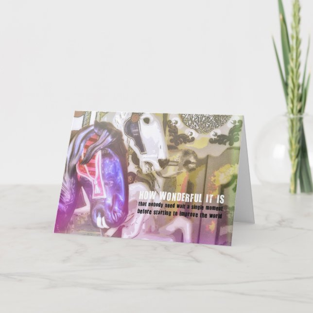 CAROUSEL GALLOP Greeting Card (Front)