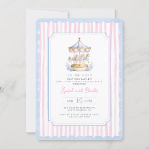Carousel Gender Reveal Invitation