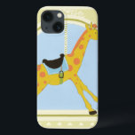 Carousel Giraffe by June Erica Vess iPhone 13 Case<br><div class="desc">If you cannot head to the park and ride the merry-go-round then this print may be the next best alternative. June Erica Vess made this stunning rendition of a carousel giraffe on a pastel blue and green background. You just want to hop on a ride around in circles. Put this...</div>
