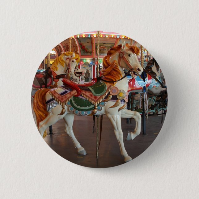 Carousel Horse,2 6 Cm Round Badge (Front)
