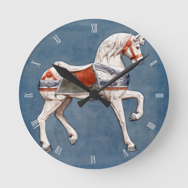 Carousel Horse by Henry Murphy  Round Clock (Front)
