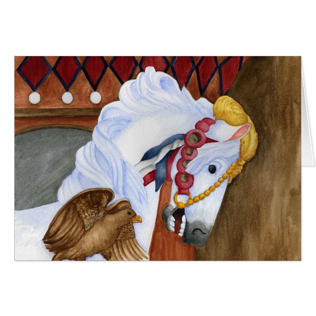 Carousel Horse Card (Front Horizontal)