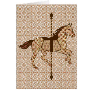 Carousel Horse - Chocolate Brown and Tan
