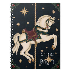 Carousel Horse Christmas Notebook