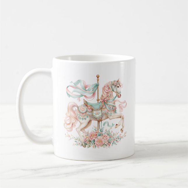 Carousel Horse Coffee Mug (Left)