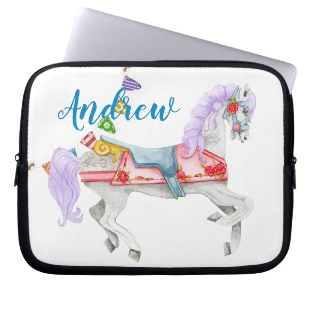 Carousel Horse Custom Template Laptop Sleeve (Front)