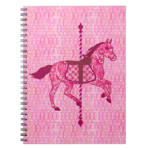 Carousel Horse - Fuchsia Pink Notebook