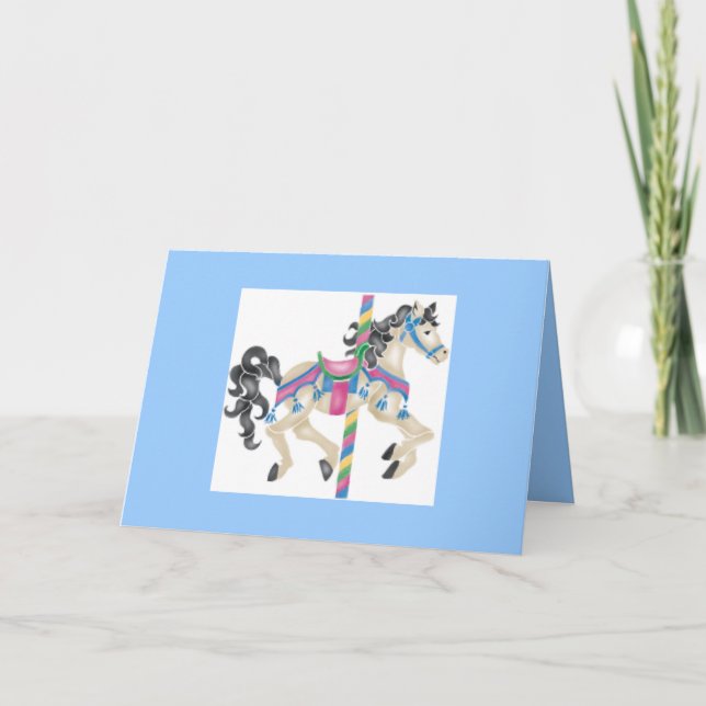 Carousel Horse - Happy Birthday Card (Front)
