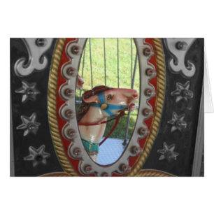 Carousel Horse In Mirror Card