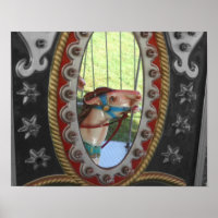 Carousel Horse In Mirror Partial Colour