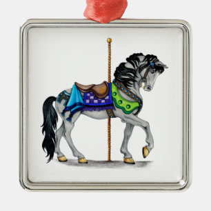 Carousel Horse Metal Tree Decoration