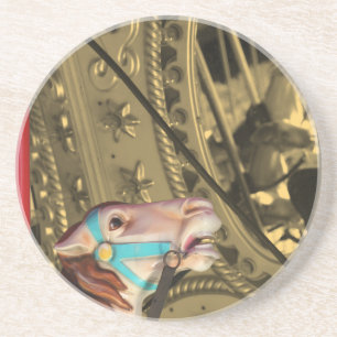 Carousel Horse On Sepia Coaster