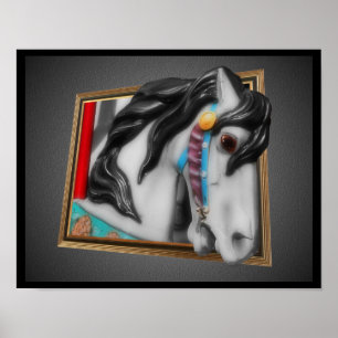 Carousel Horse Out Of Frame Poster Print