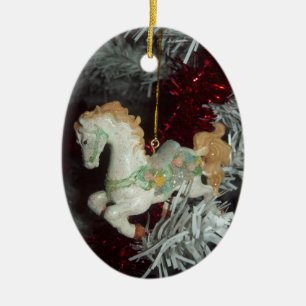 Carousel Horse Oval Ornament