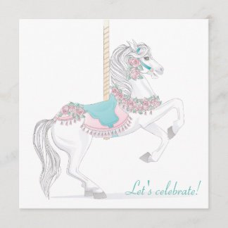 Carousel Horse Party Invitation