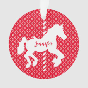 Carousel Horse Pattern Your  Colours   Ornament