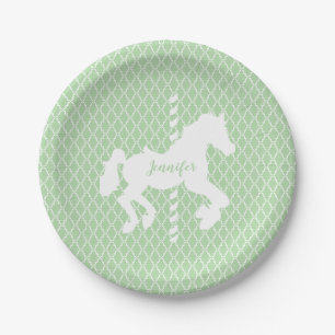 Carousel Horse Pattern Your Colours Paper Plate