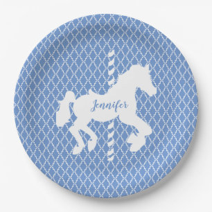 Carousel Horse Pattern Your Colours Paper Plate