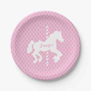 Carousel Horse Pattern Your  Colours  Paper Plate