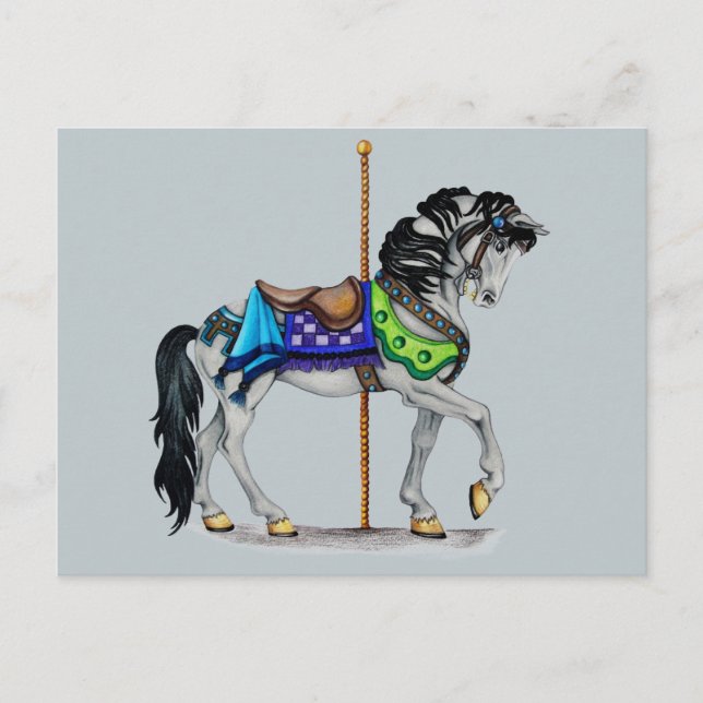Carousel Horse Postcard (Front)