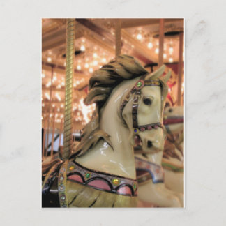 carousel horse postcard