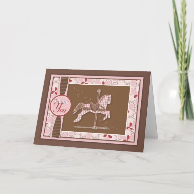 Carousel Horse Thank You Card (Front)