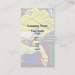 Carousel Horse With Yellow Mane Business Card