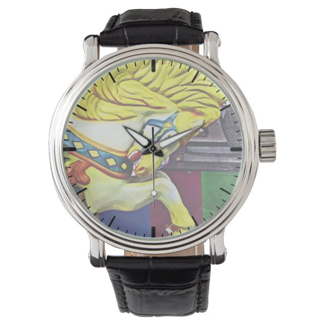 Carousel Horse With Yellow Mane Watch (Front)