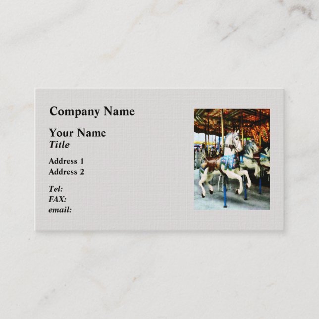 Carousel Horses Business Card (Front)