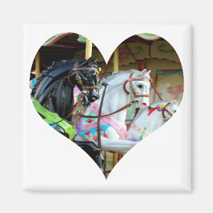 Carousel Horses Heart Magnet