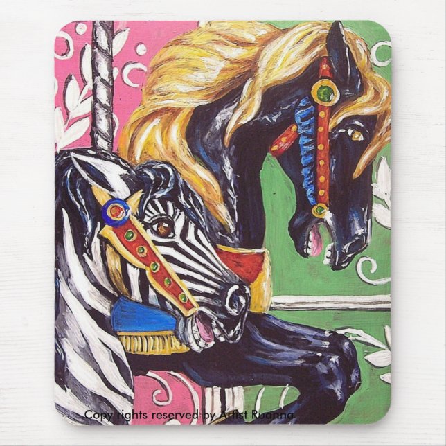 Carousel Horses Mouse Pad (Front)