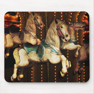 Carousel Horses Mouse Pad
