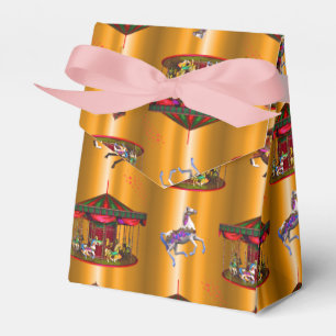 Carousel Horses on Gold Favour Box