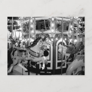 Carousel in Monochrome Postcard