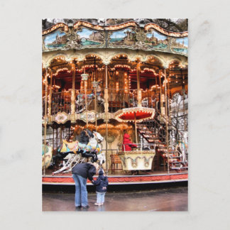 Carousel in Montmartre Postcard