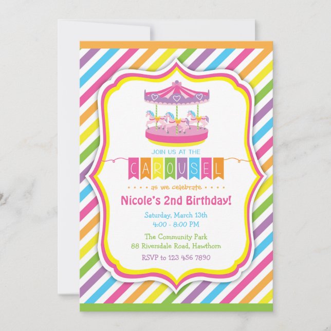 Carousel Invitation / Carousel Invite (Front)