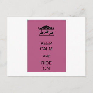 Carousel Keep Calm Postcard