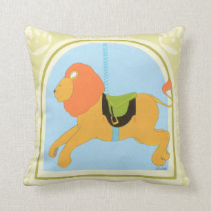 Carousel Lion by June Erica Vess Cushion