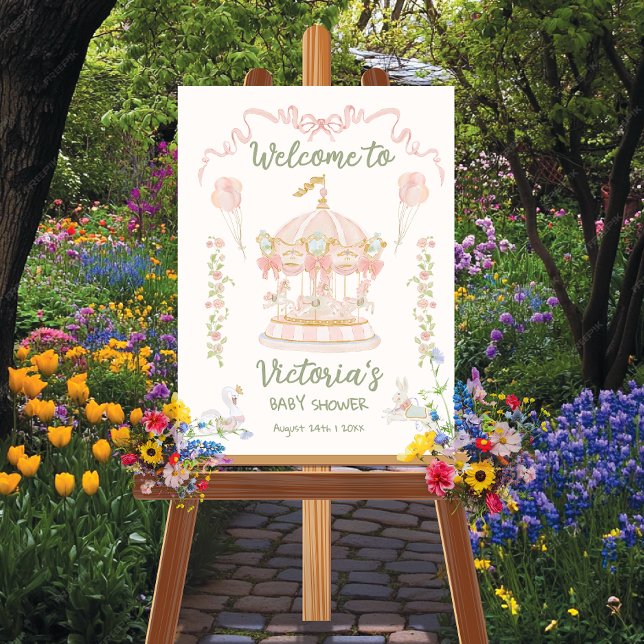 Carousel Merry-go-round Welcome Sign Poster (Creator Uploaded)