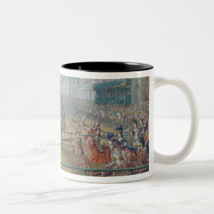 Carousel of Amazons in 1682 Two-Tone Coffee Mug