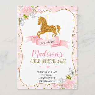 Carousel party invitation