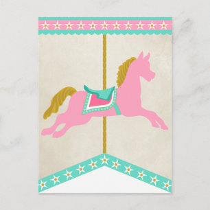 Carousel Pennant Banner Spacer Postcard
