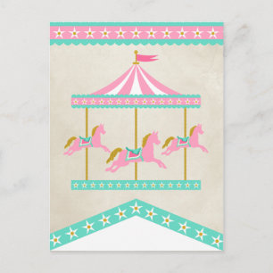 Carousel Pennant Banner Spacer Postcard